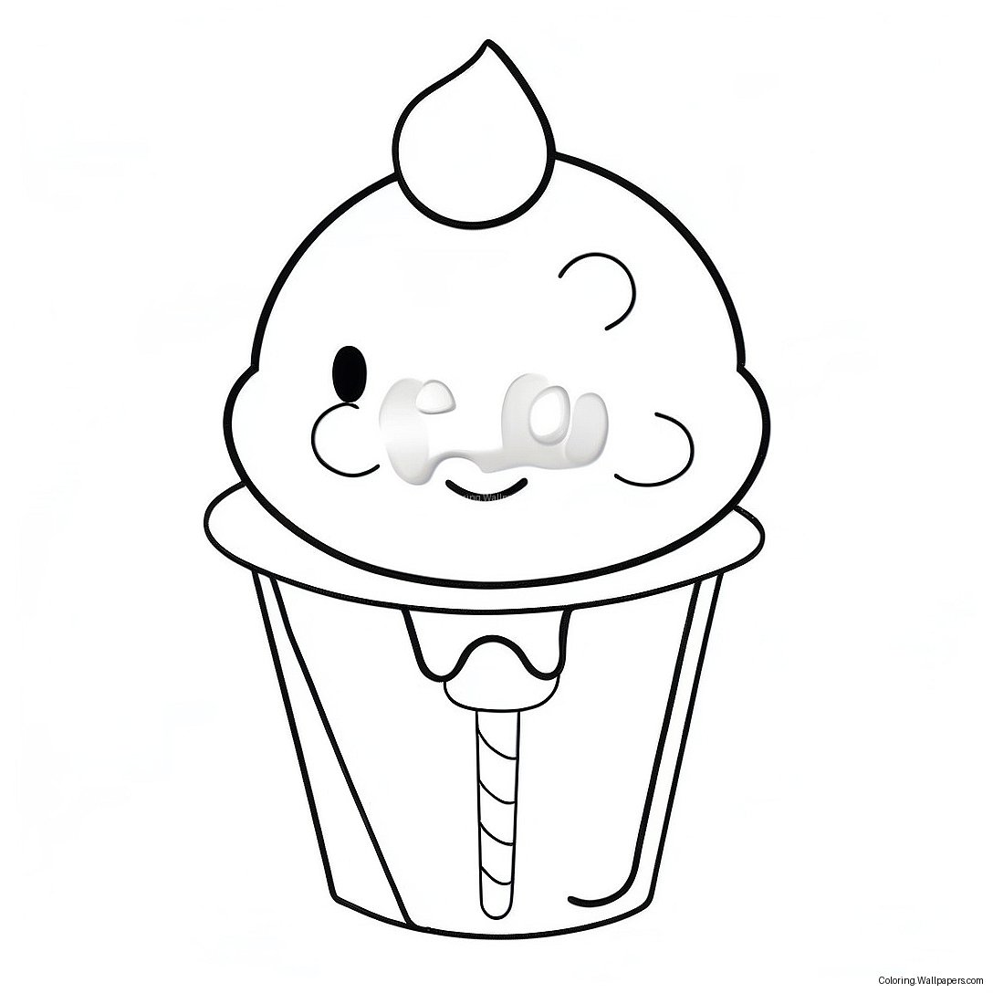 Ice Cream Peppa Pig Coloring Page 8550