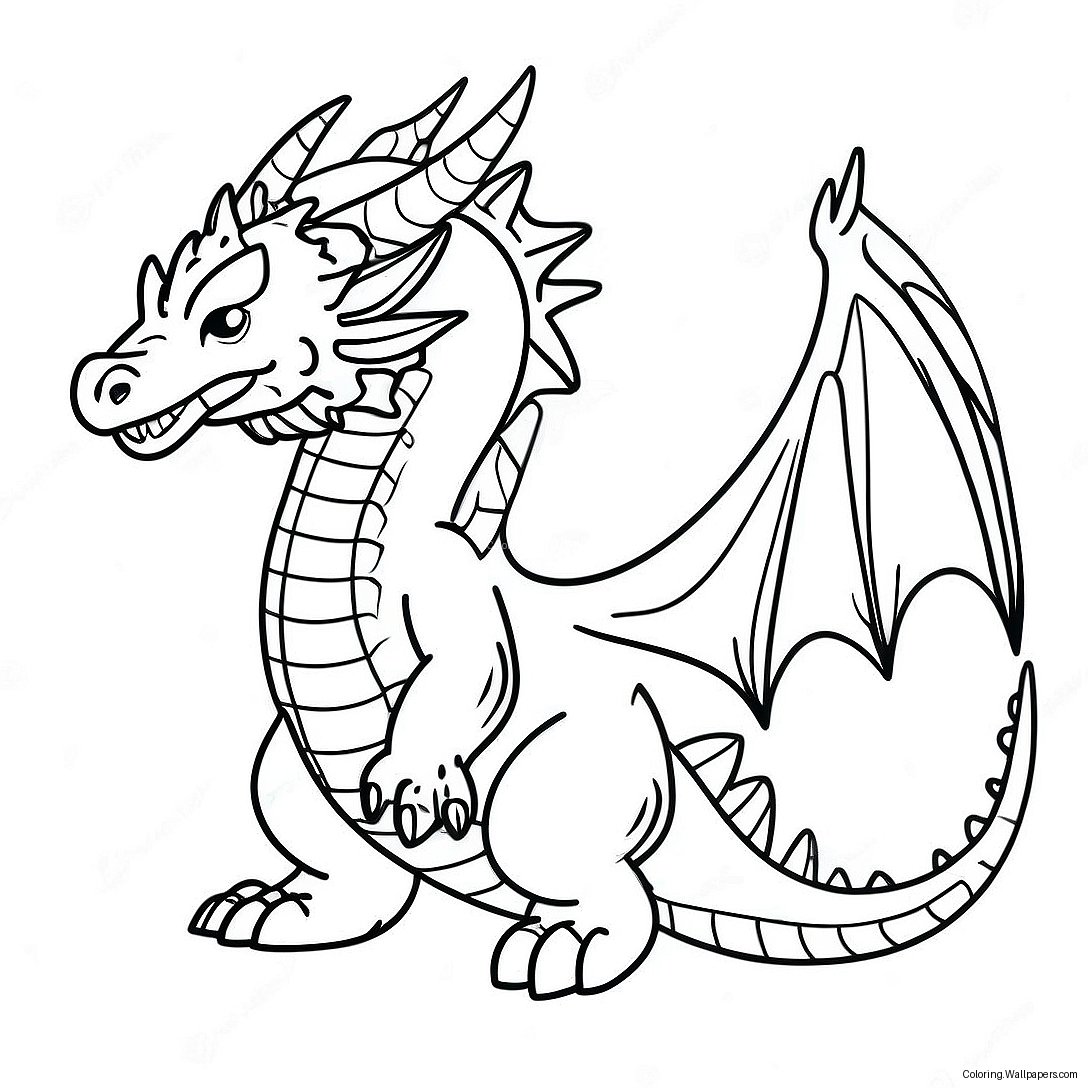 Ice Dragon Coloring Page 11376