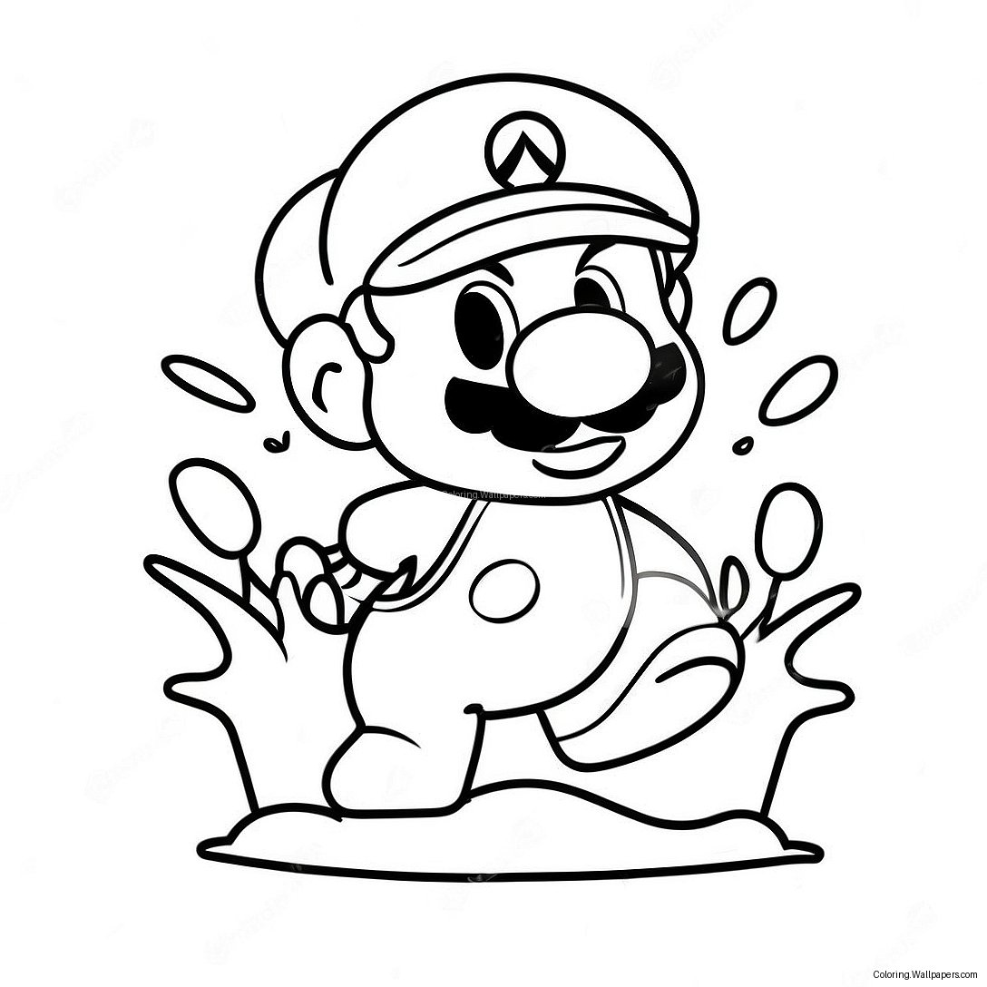 Página Para Colorir Do Mario De Gelo 44733