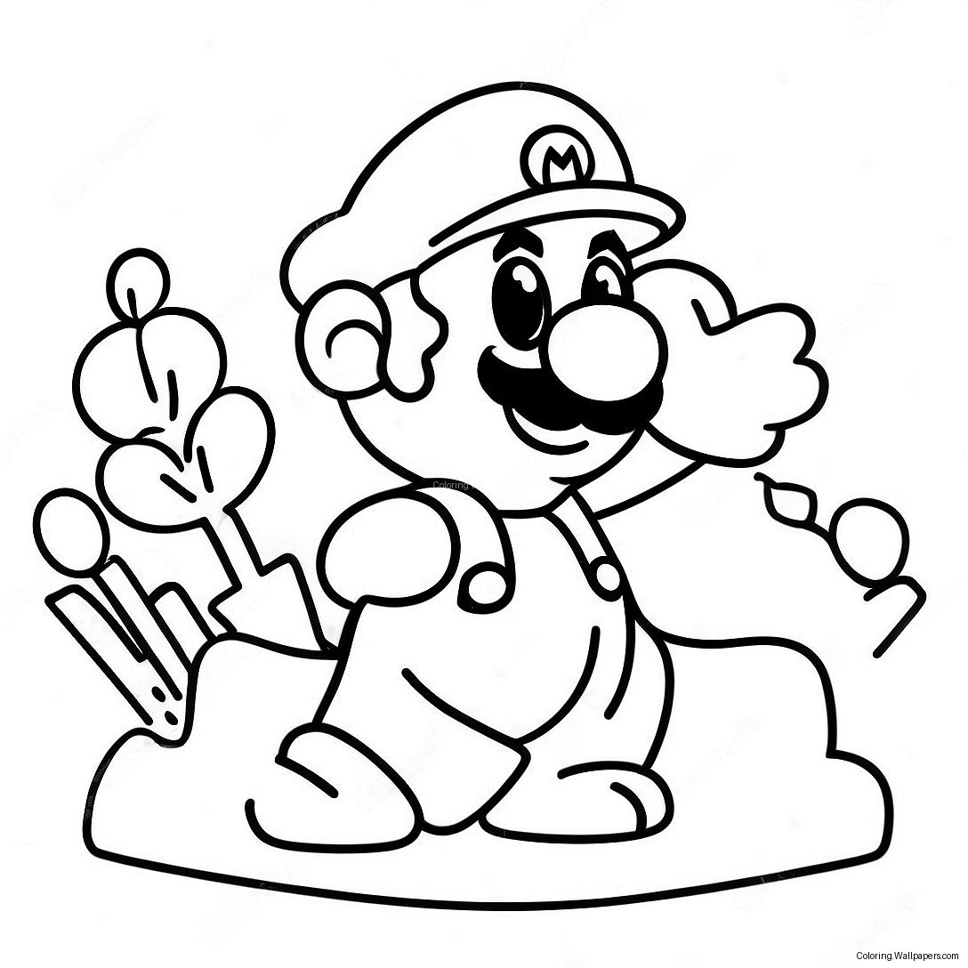 Página Para Colorir Do Mario De Gelo 44735