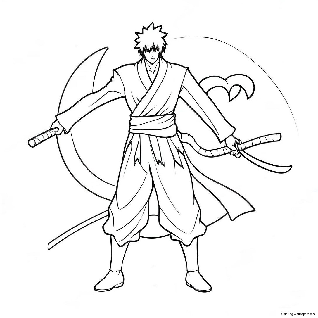 Ichigo In Shinigami Outfit Coloring Page 23647