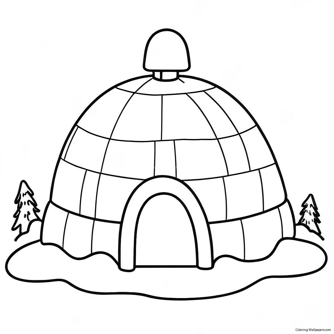 Igloo Coloring Page 25478