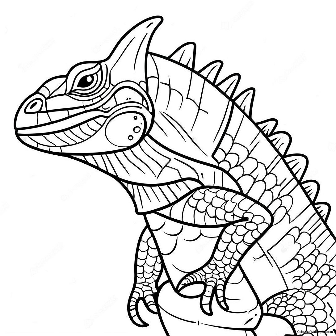 Iguana Coloring Page 10658