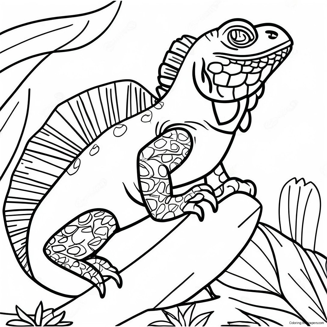 Iguana Coloring Page 10660