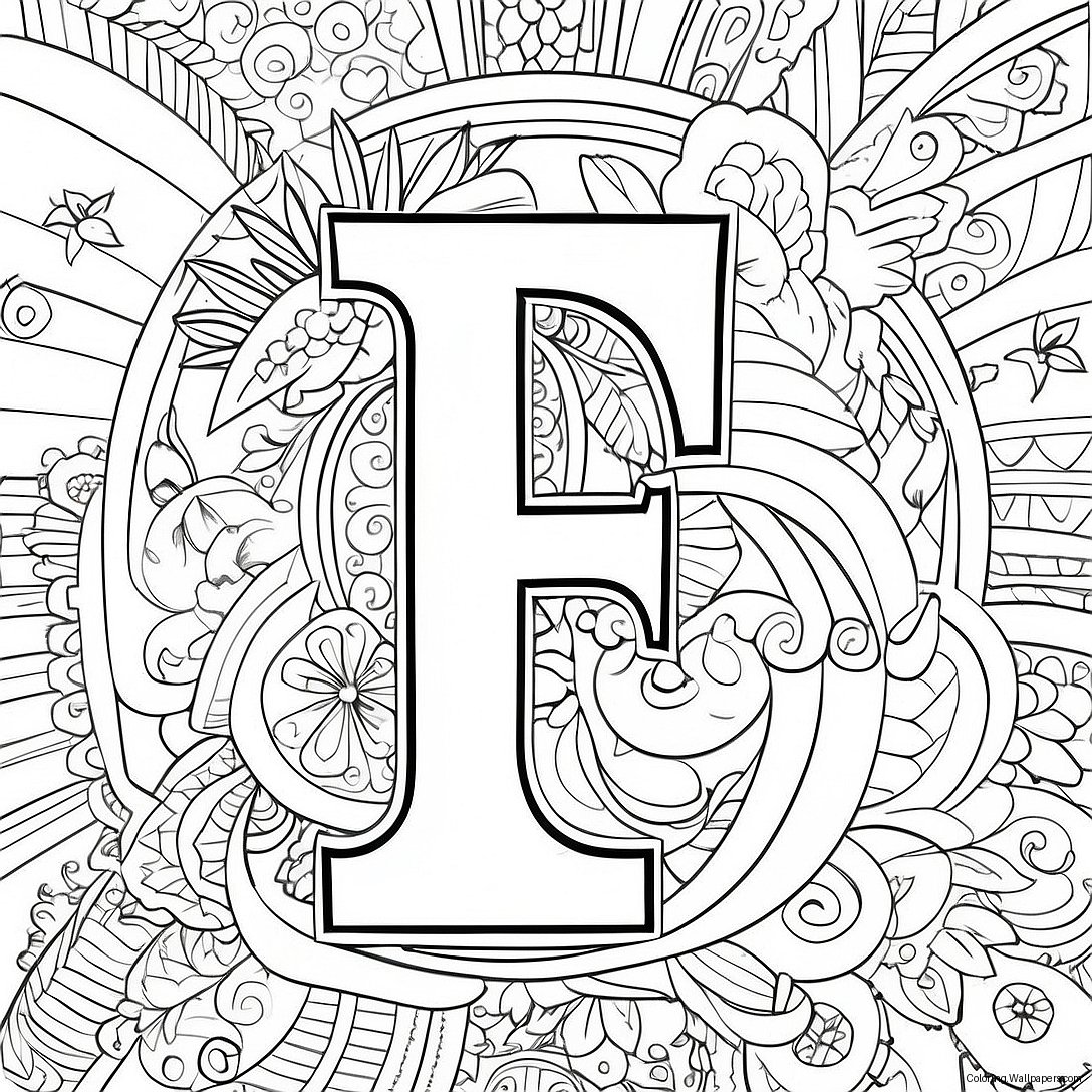 Illustrative Capital Letter I Coloring Page 48002