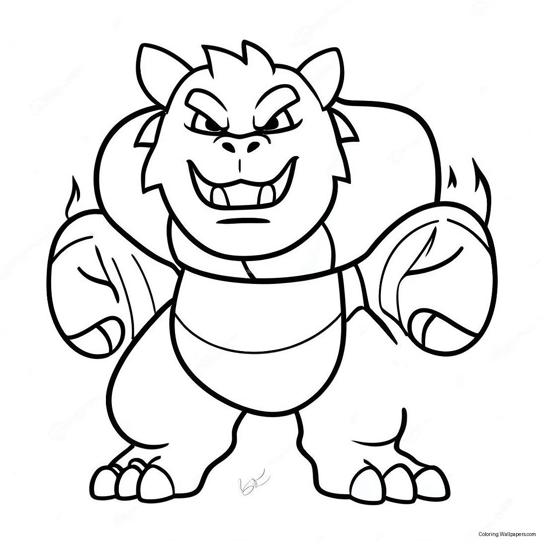 Incineroar Fire-Type Coloring Page 45255