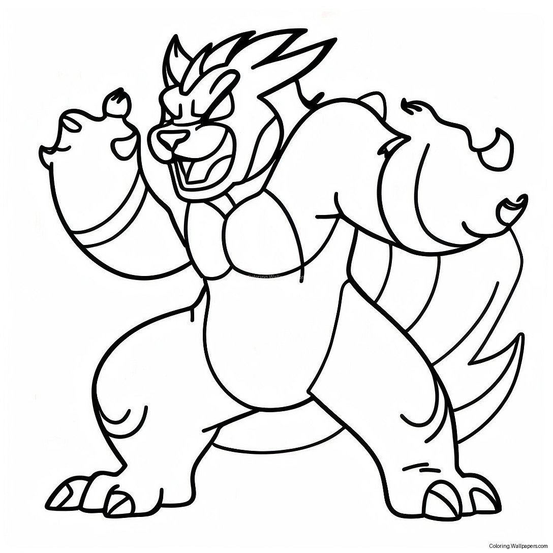 Incineroar Fire-Type Coloring Page 45256