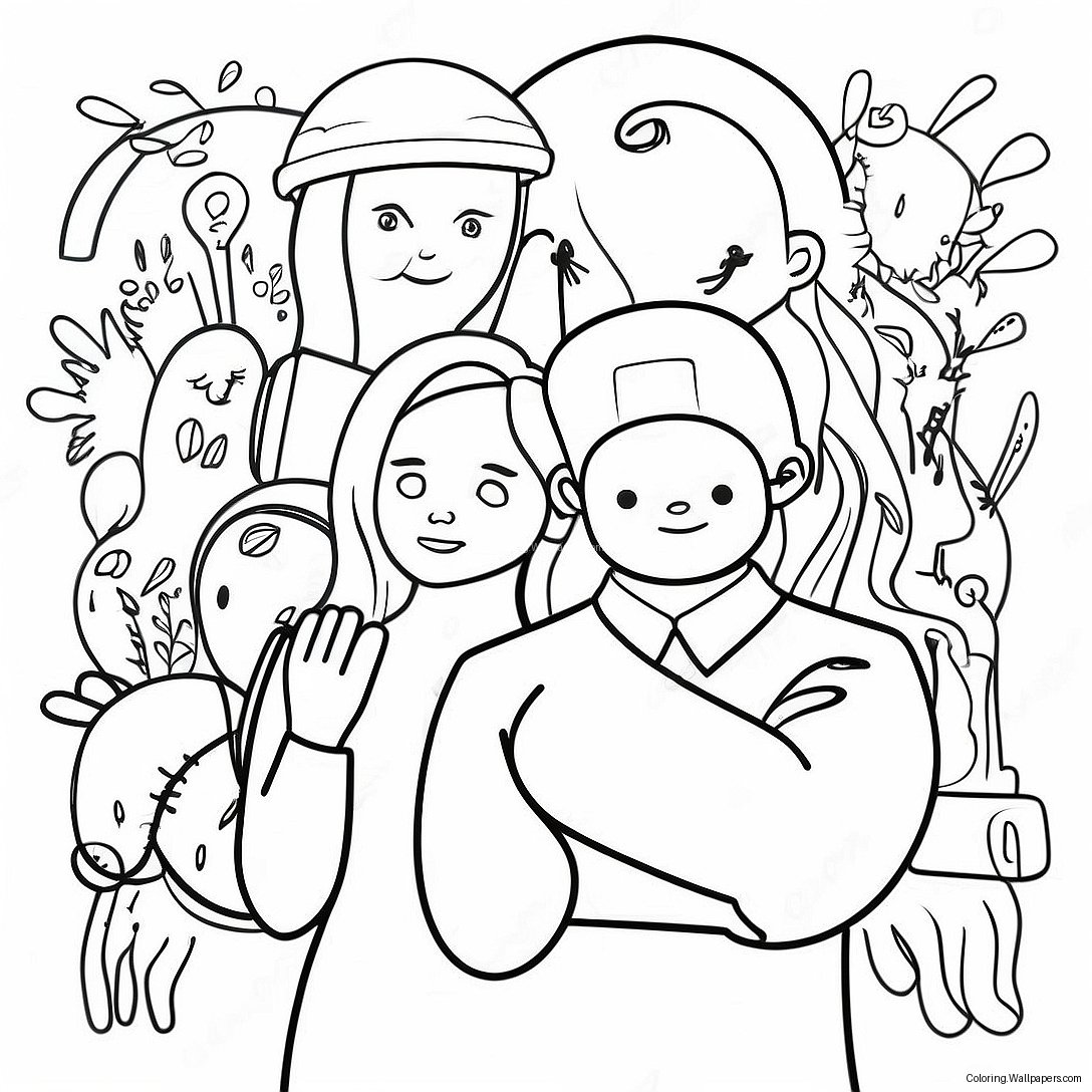 Inclusive Community Coloring Page 18757