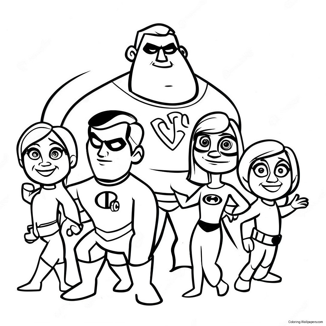 Incredibles-Perheen Värityskuva 1056