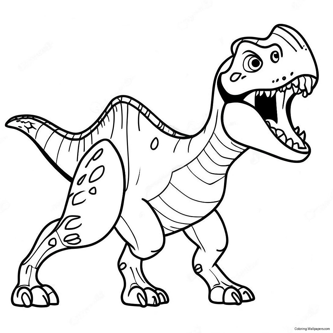 Indoraptor Fierce Roaring Coloring Page 20479