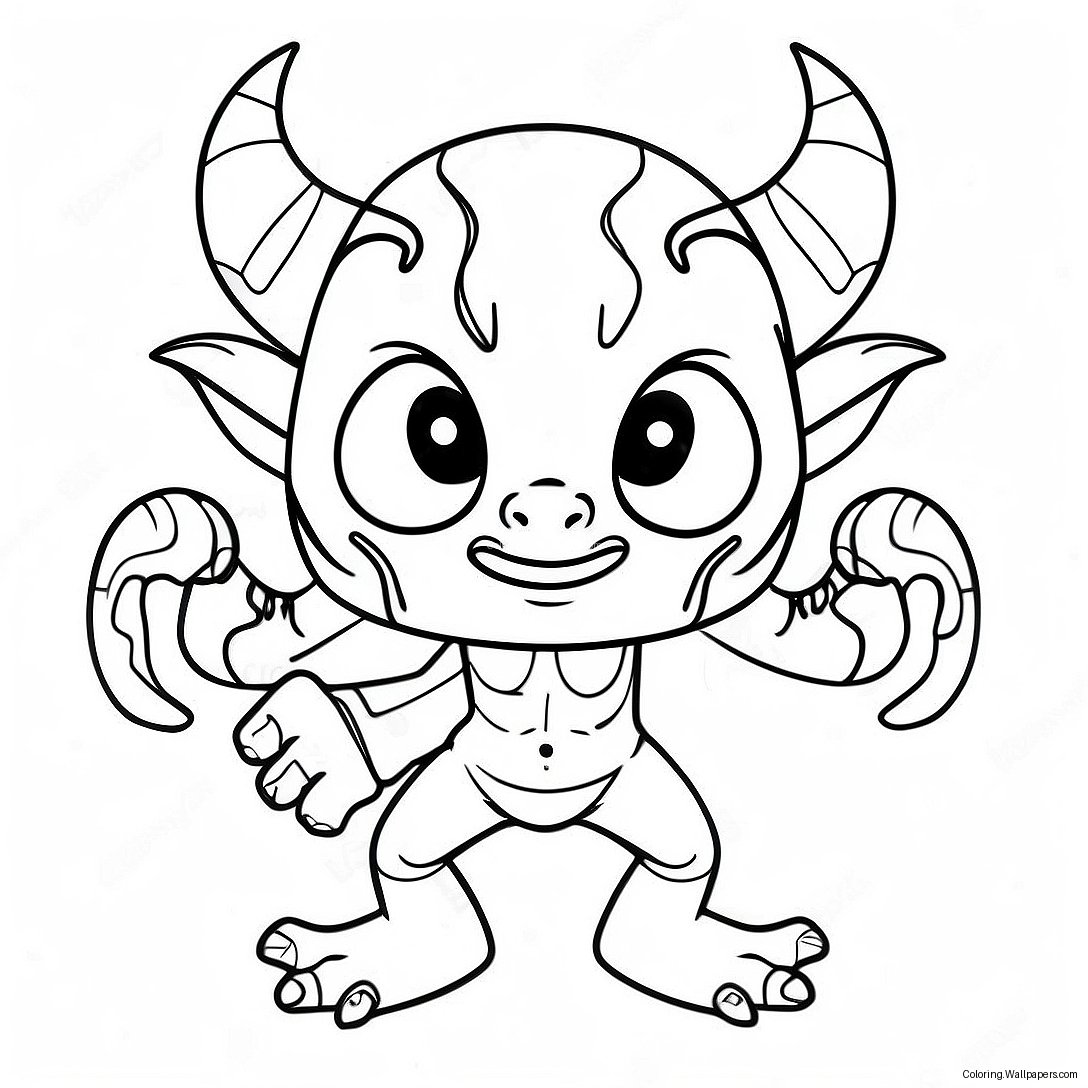 Ink Demon Character Coloring Page 26205