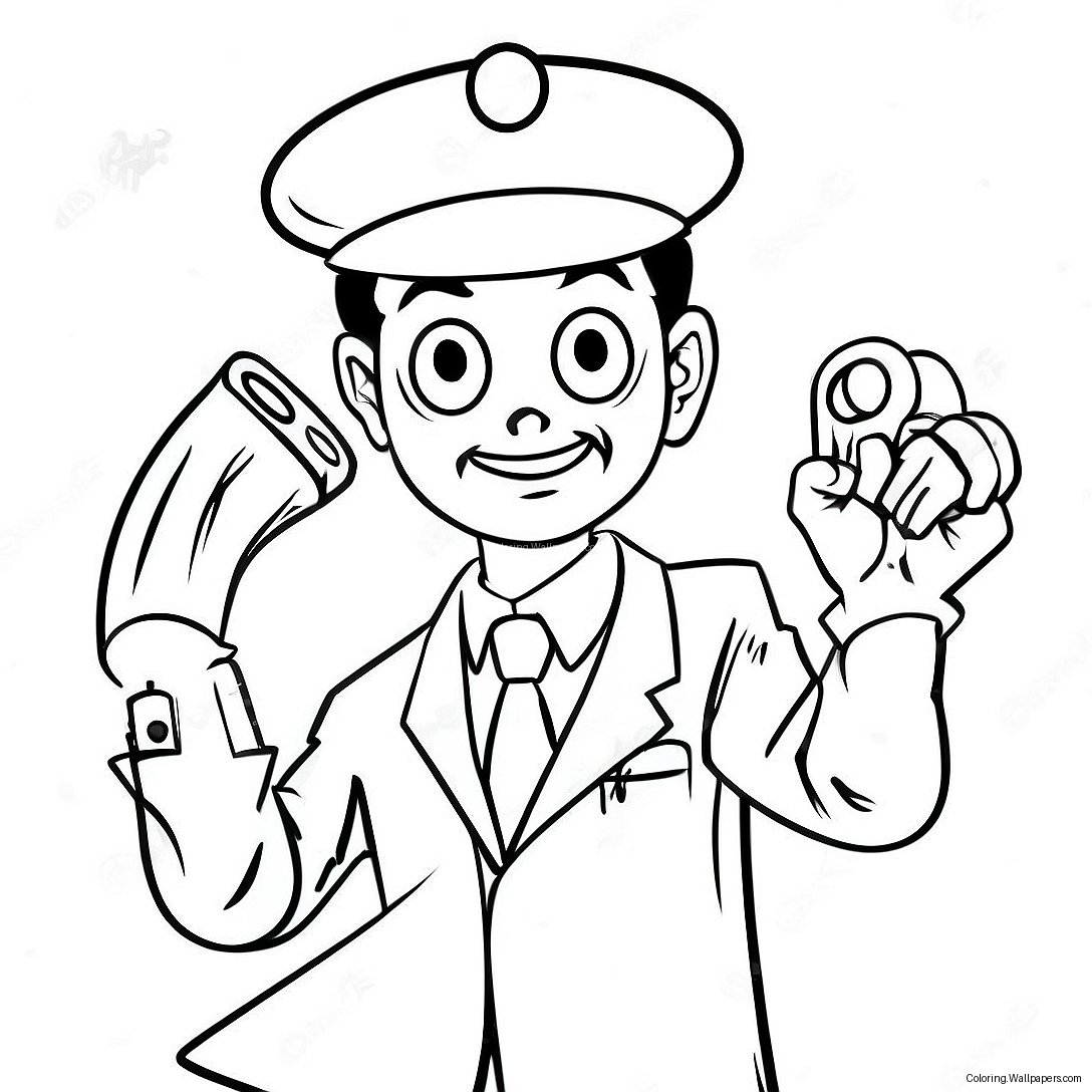 Inspector Gadget In Action Coloring Page 31101