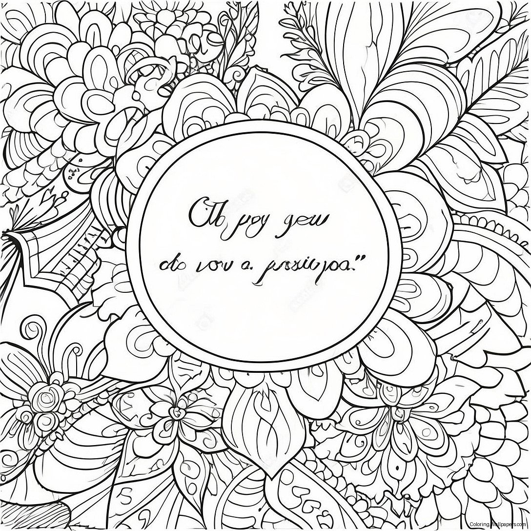 Inspirational Quote Coloring Page 7262