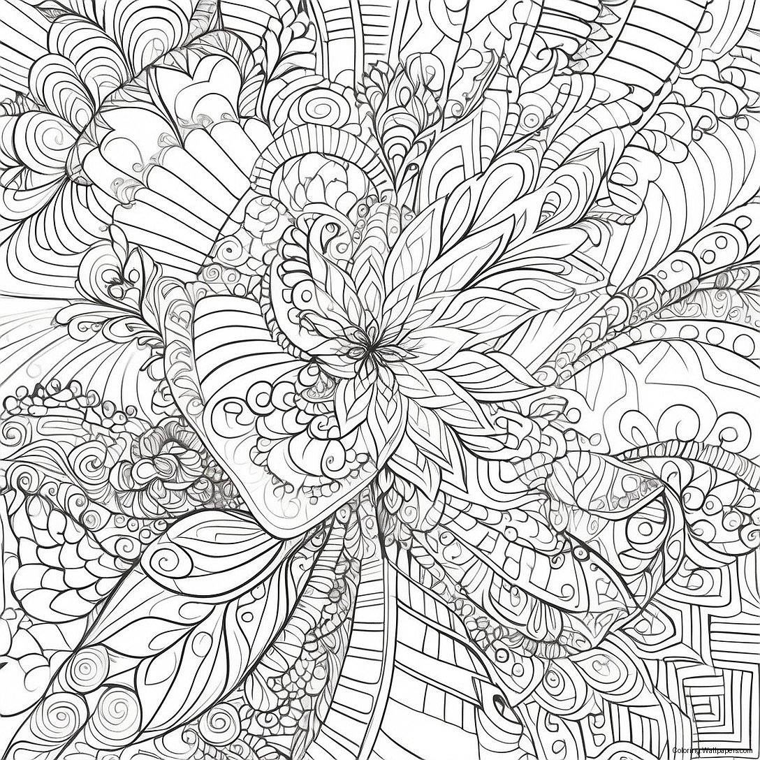 Intricate Fractal Patterns Coloring Page 50930