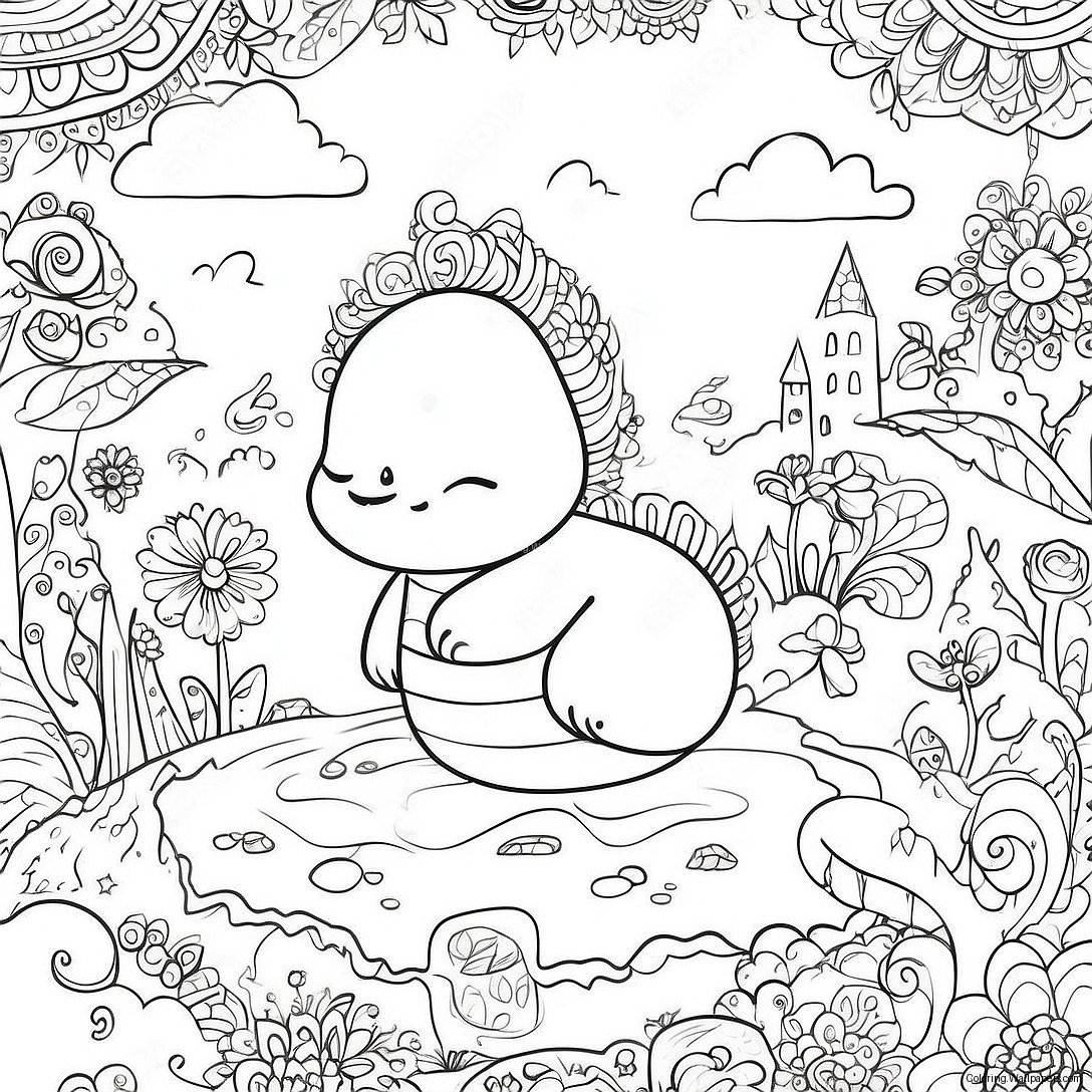 Intricate Kerby Rosanes Fantasy Scene Coloring Page 18100