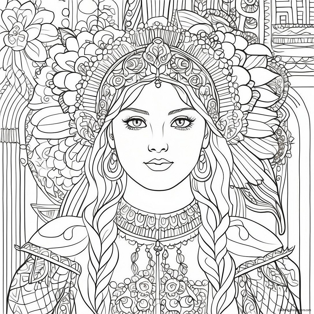 Intricate Line Art Coloring Page 16766