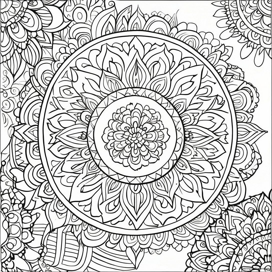 Pagina De Colorat Cu Mandale Intricate 592