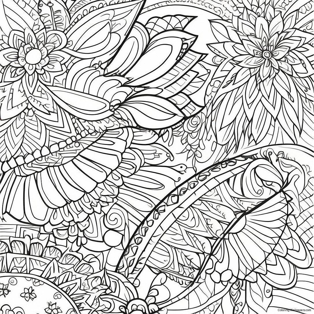 Intricate Pysanky Patterns Coloring Page 54533