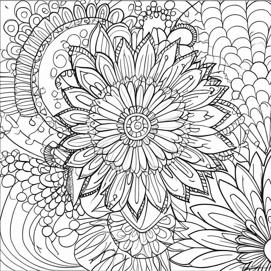 Intricate Spirograph Patterns Coloring Page 48427