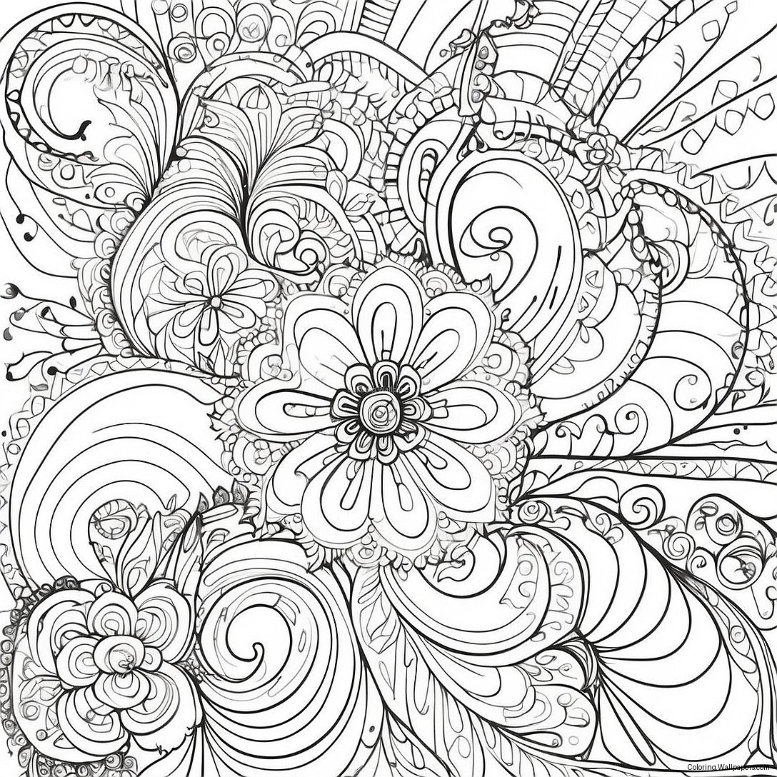 Intricate Swirl Designs Coloring Page 29457