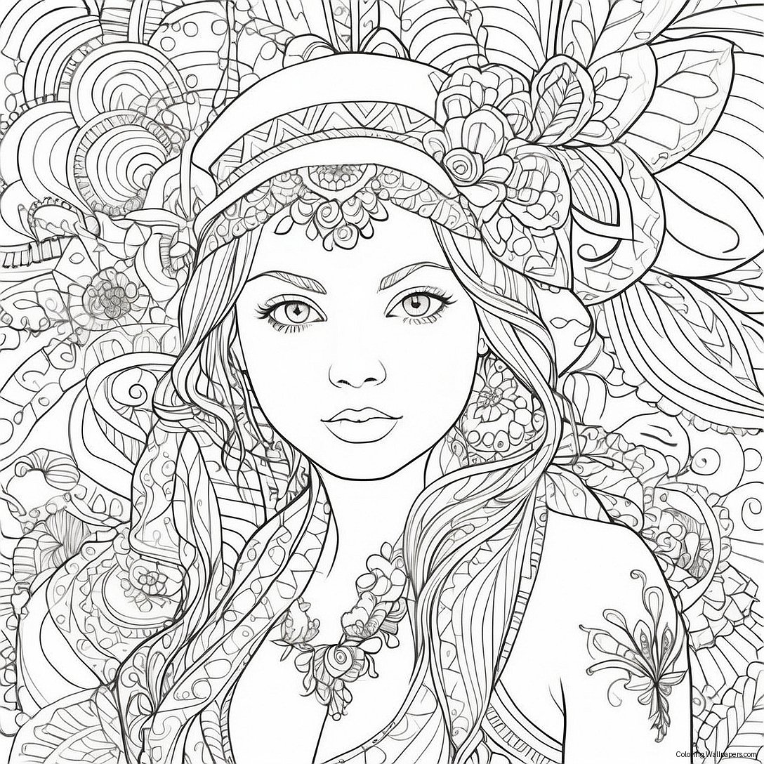 Intricate Tracing For Adults Coloring Page 27053