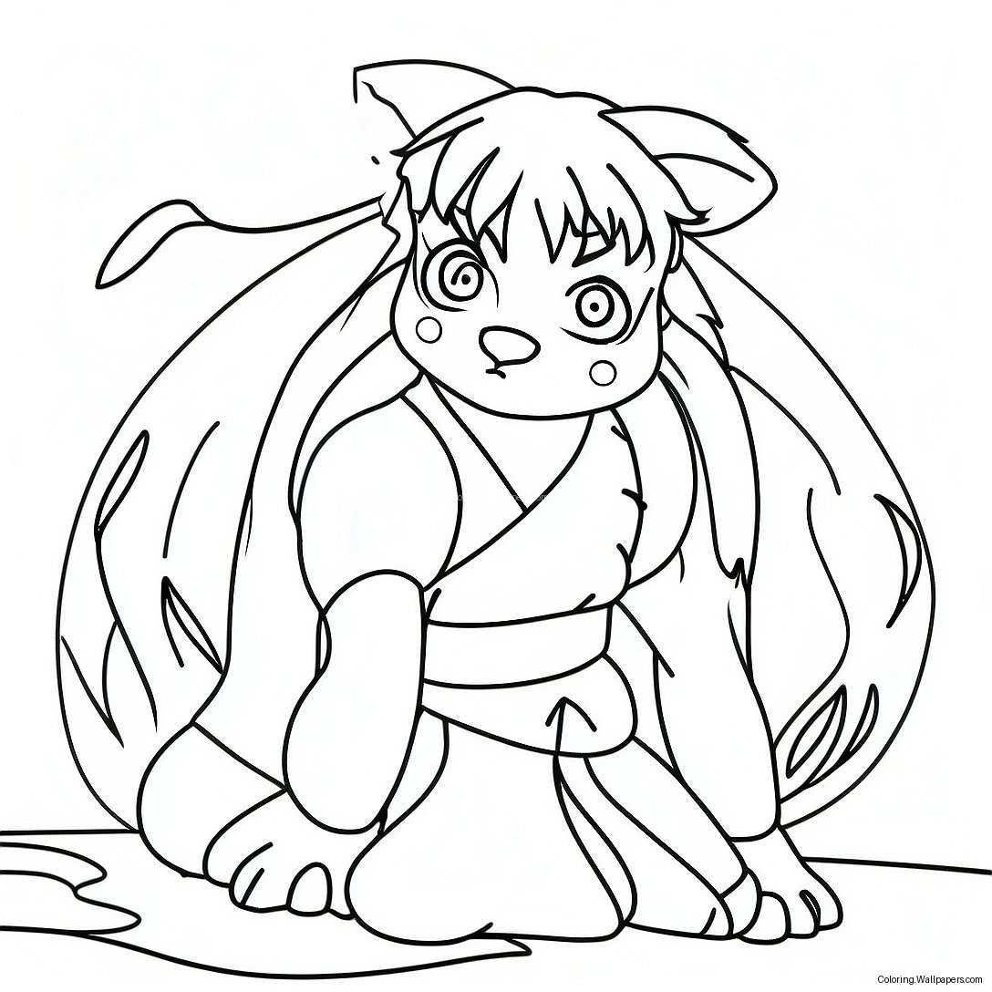 Inuyasha Med Tetsusaiga Fargeleggingsark 28255