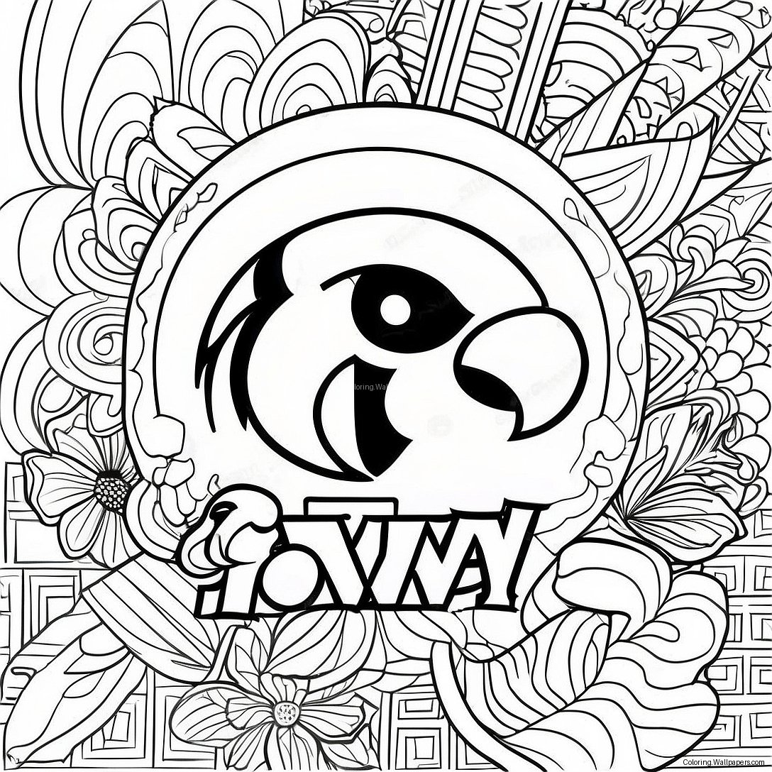 Page À Colorier Du Logo Des Iowa Hawkeyes 15506