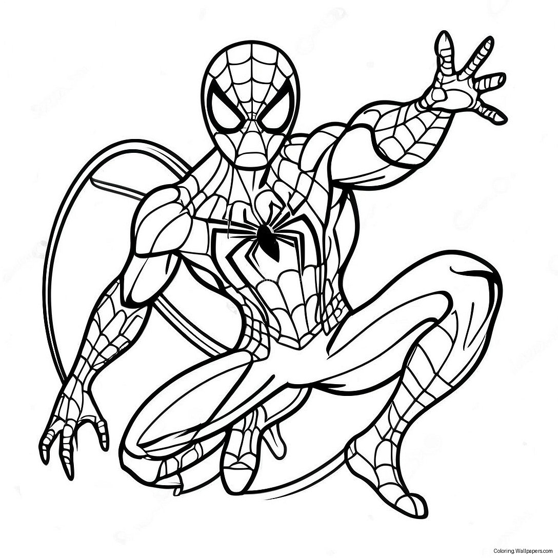 Iron Spider In Action Coloring Page 35513