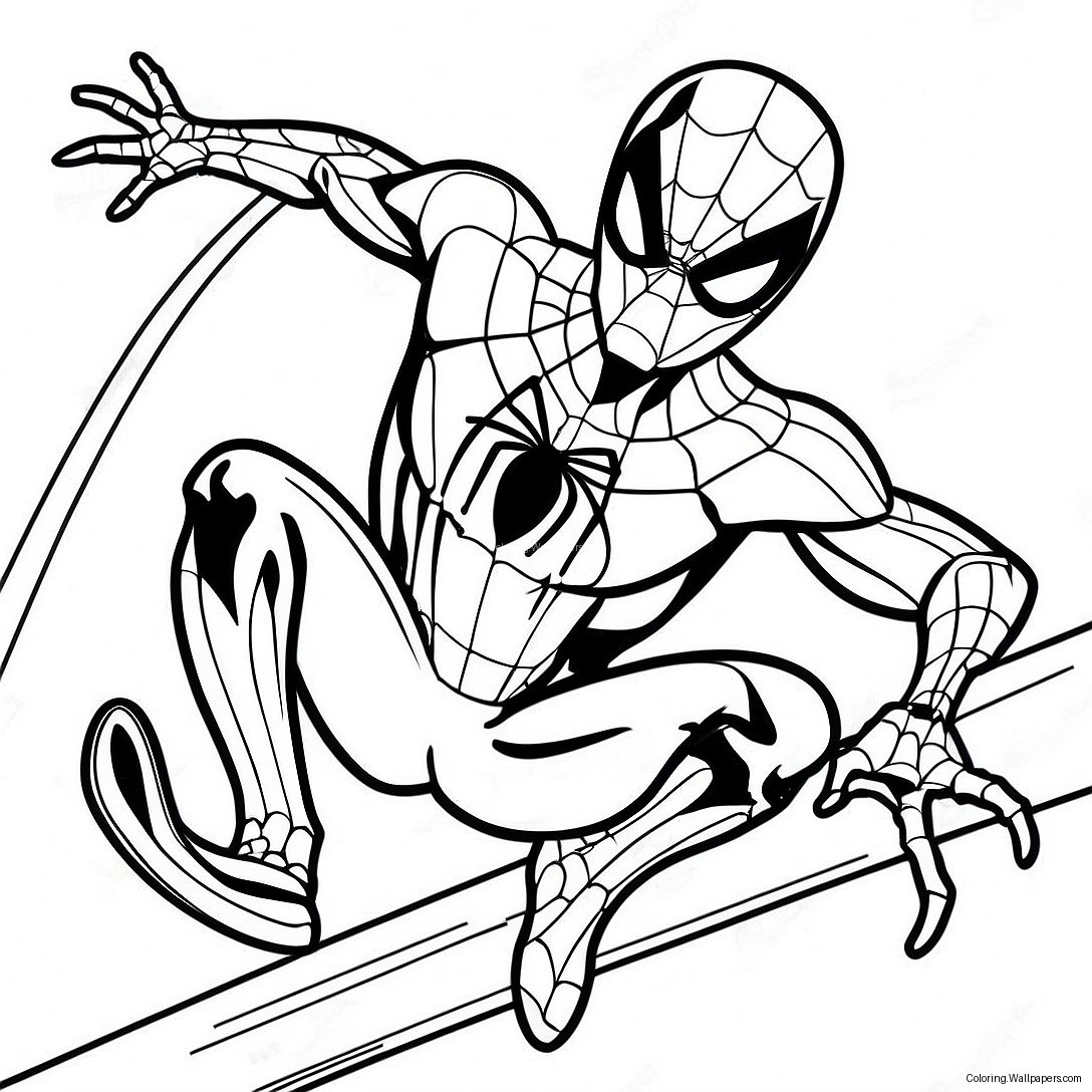 Iron Spider In Action Coloring Page 35514