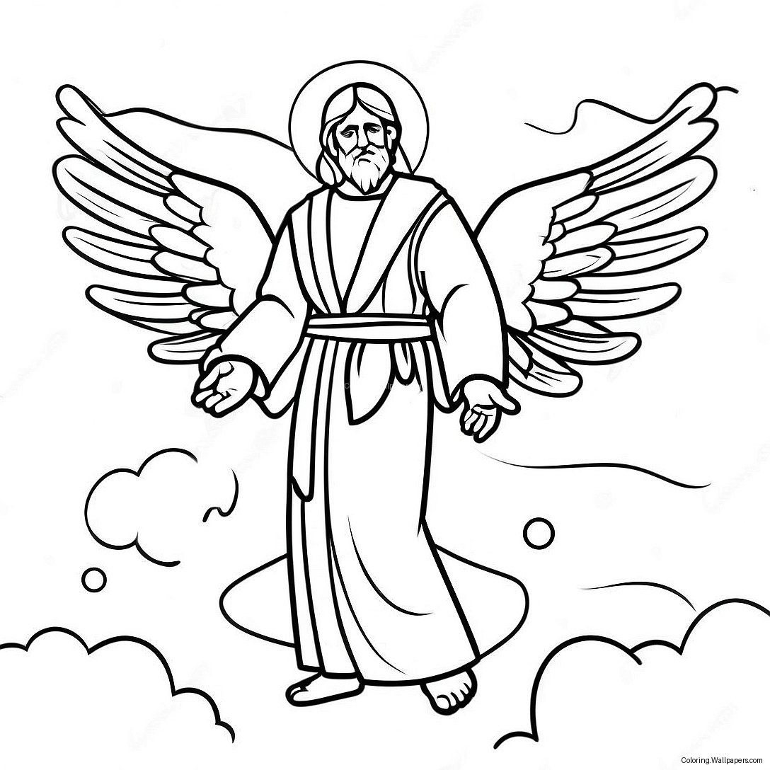 Isaiah With Colorful Wings Coloring Page 39666