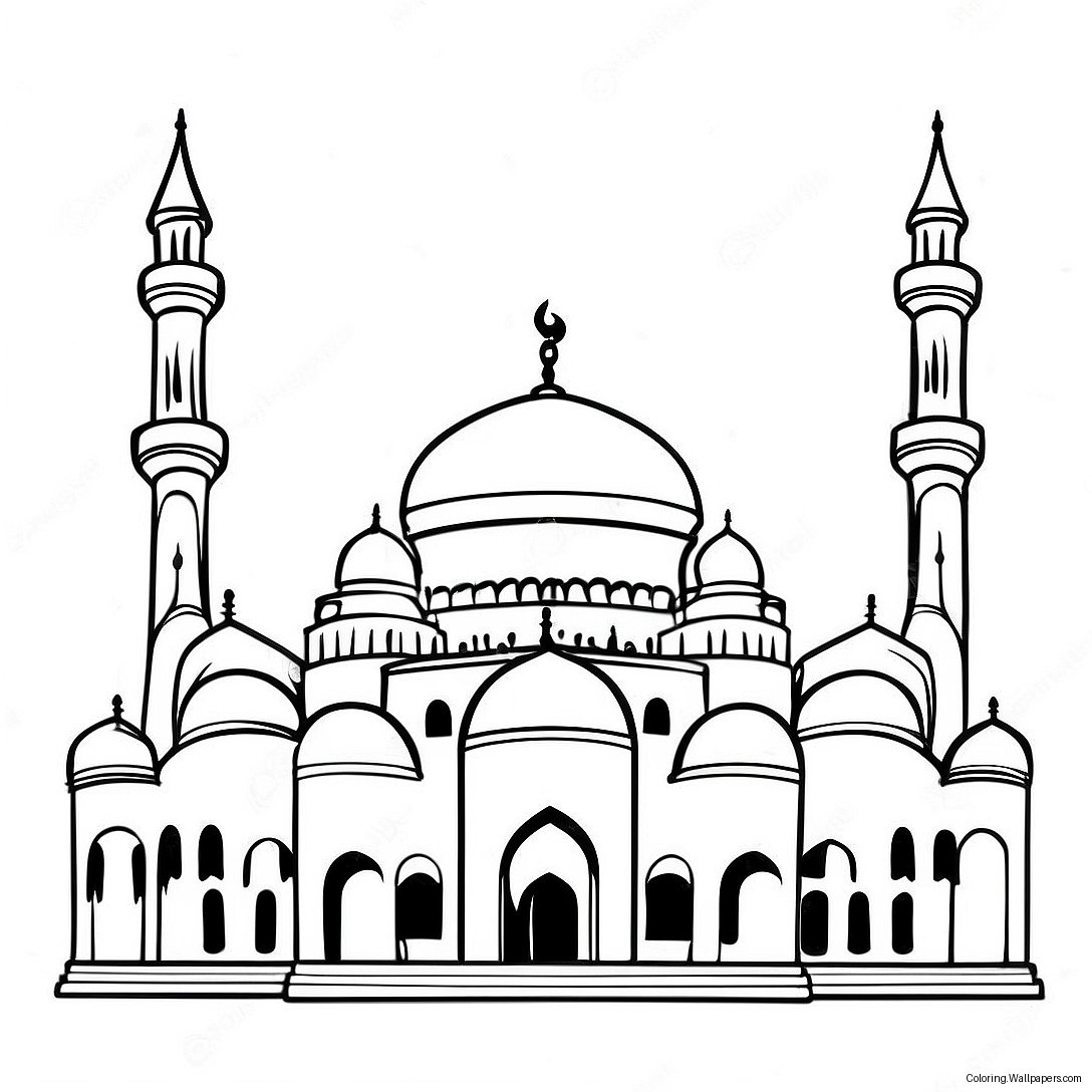 Page À Colorier Mosquée Islamique 2018