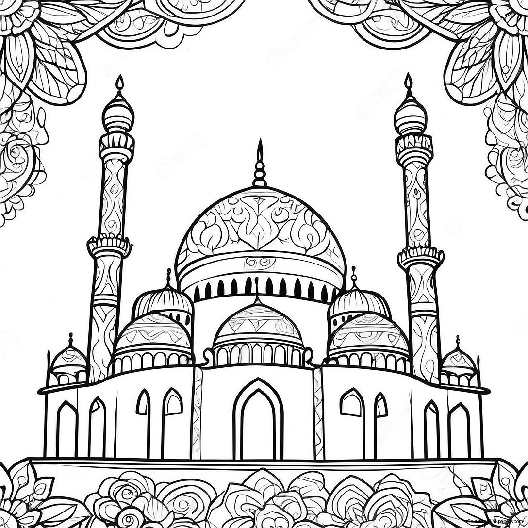 Page À Colorier Mosquée Islamique 2019