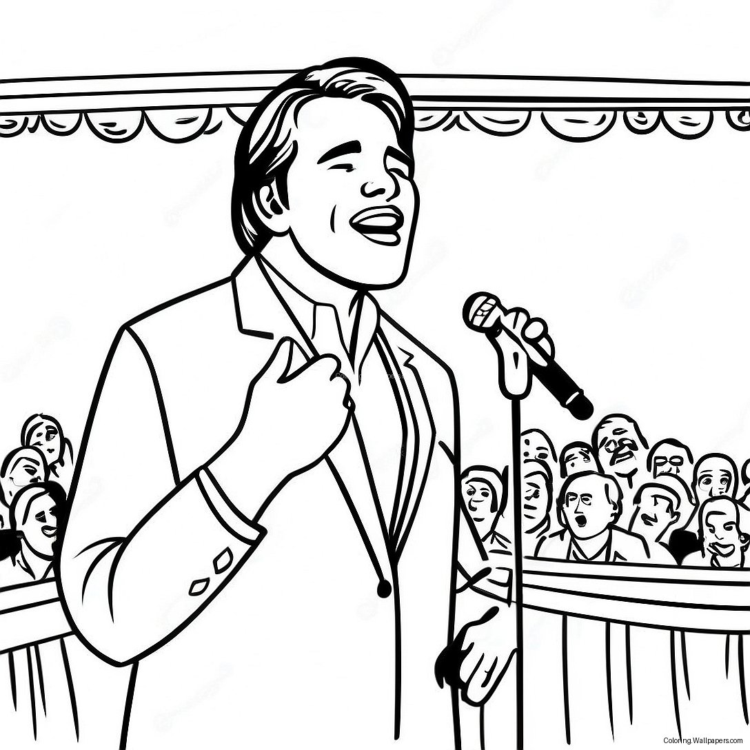 Ivan Cornejo Singt Auf Der Bühne Ausmalbild 19448