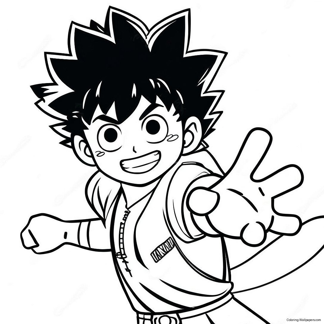 Izuku Midoriya I Aktion Målarbild 42656