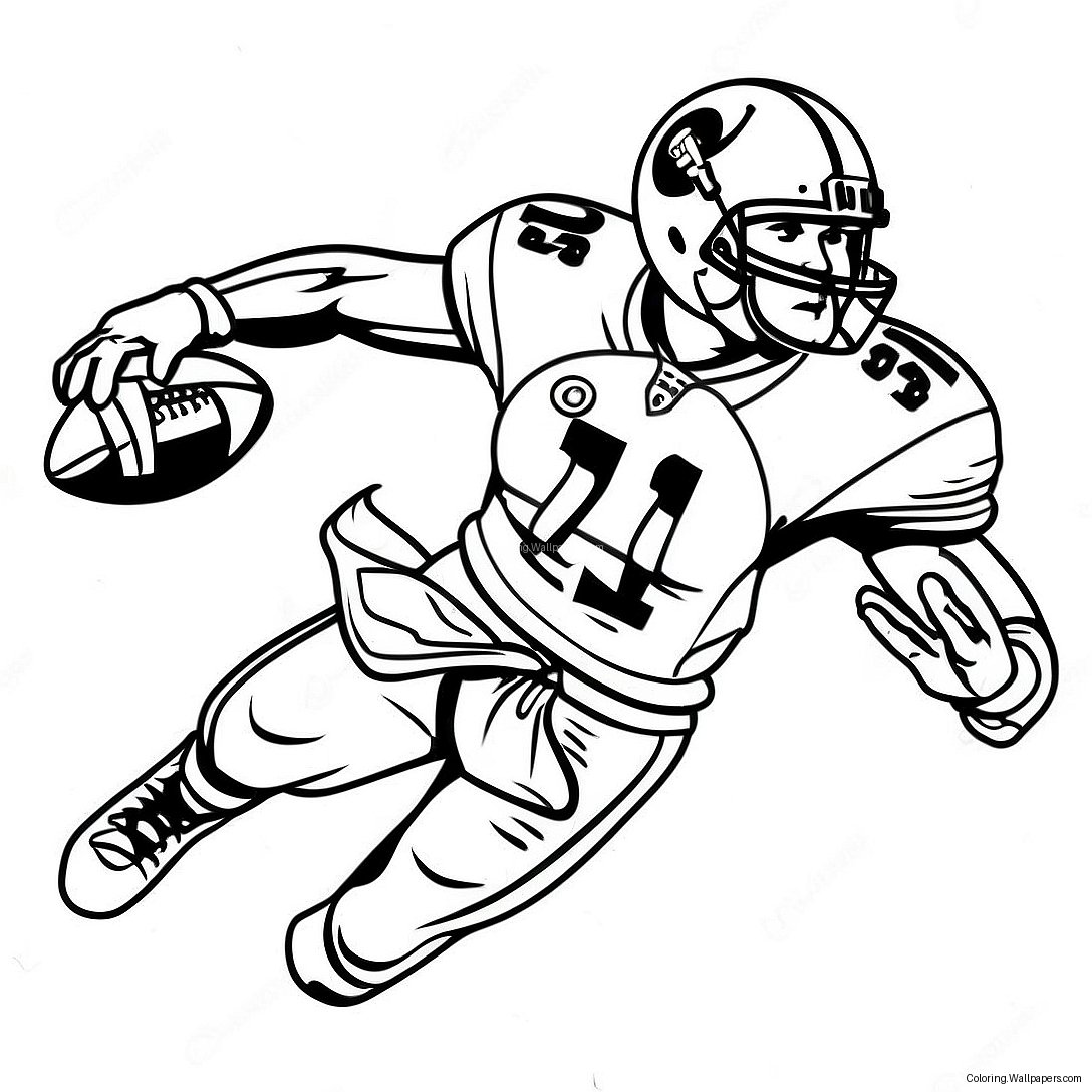 Ja'marr Chase Catching A Pass Coloring Page 13129