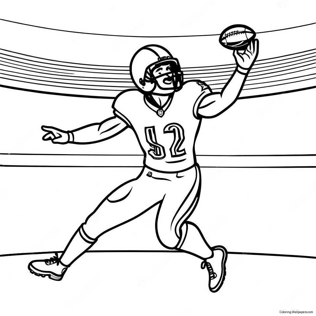 Ja'marr Chase Catching A Pass Coloring Page 13131