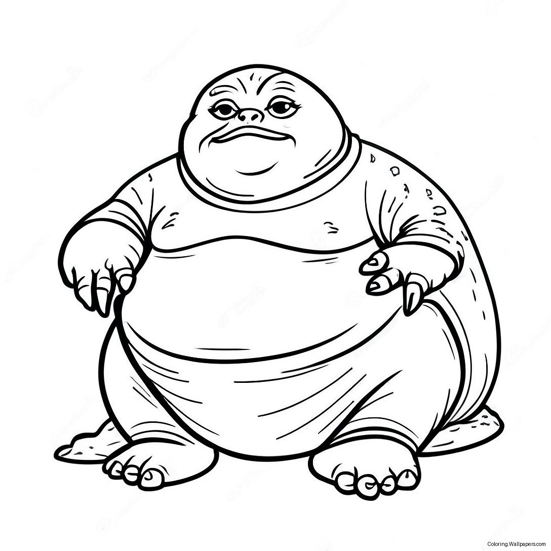 Página Para Colorear De Jabba El Hutt 52948