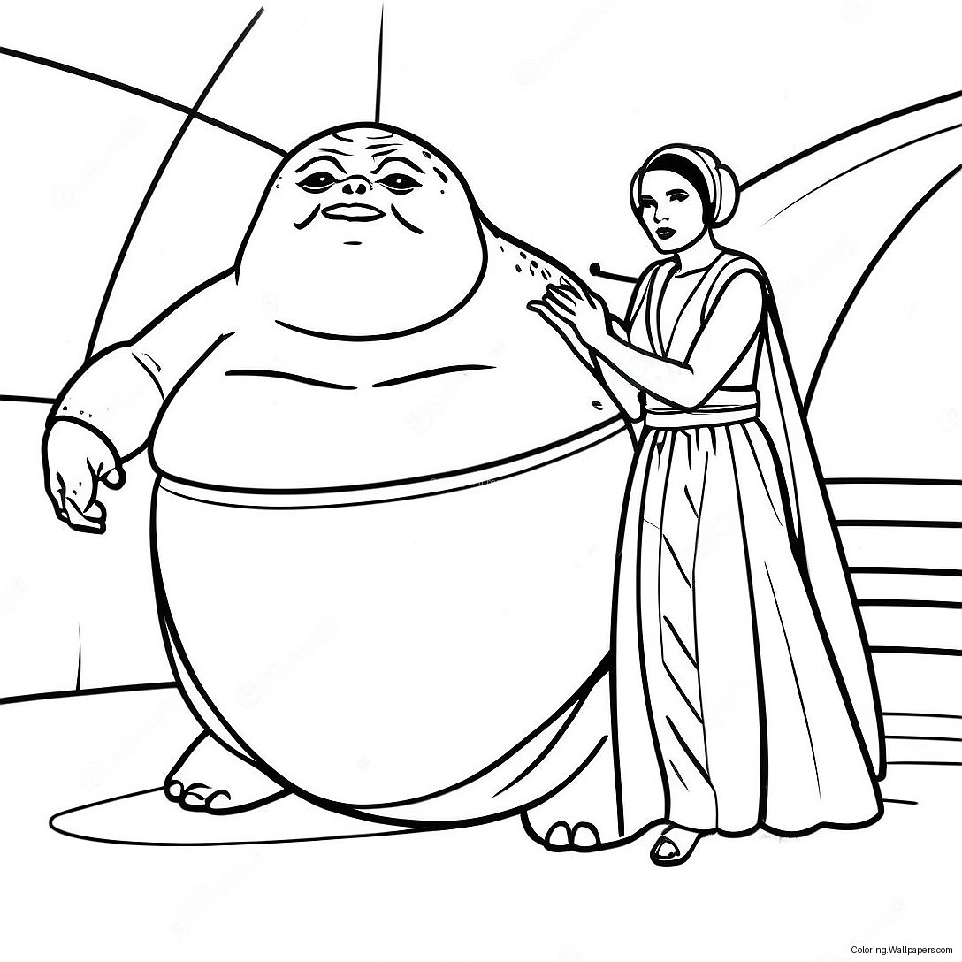 หน้าระบายสี Jabba The Hutt กับ เจ้าหญิง Leia 52951