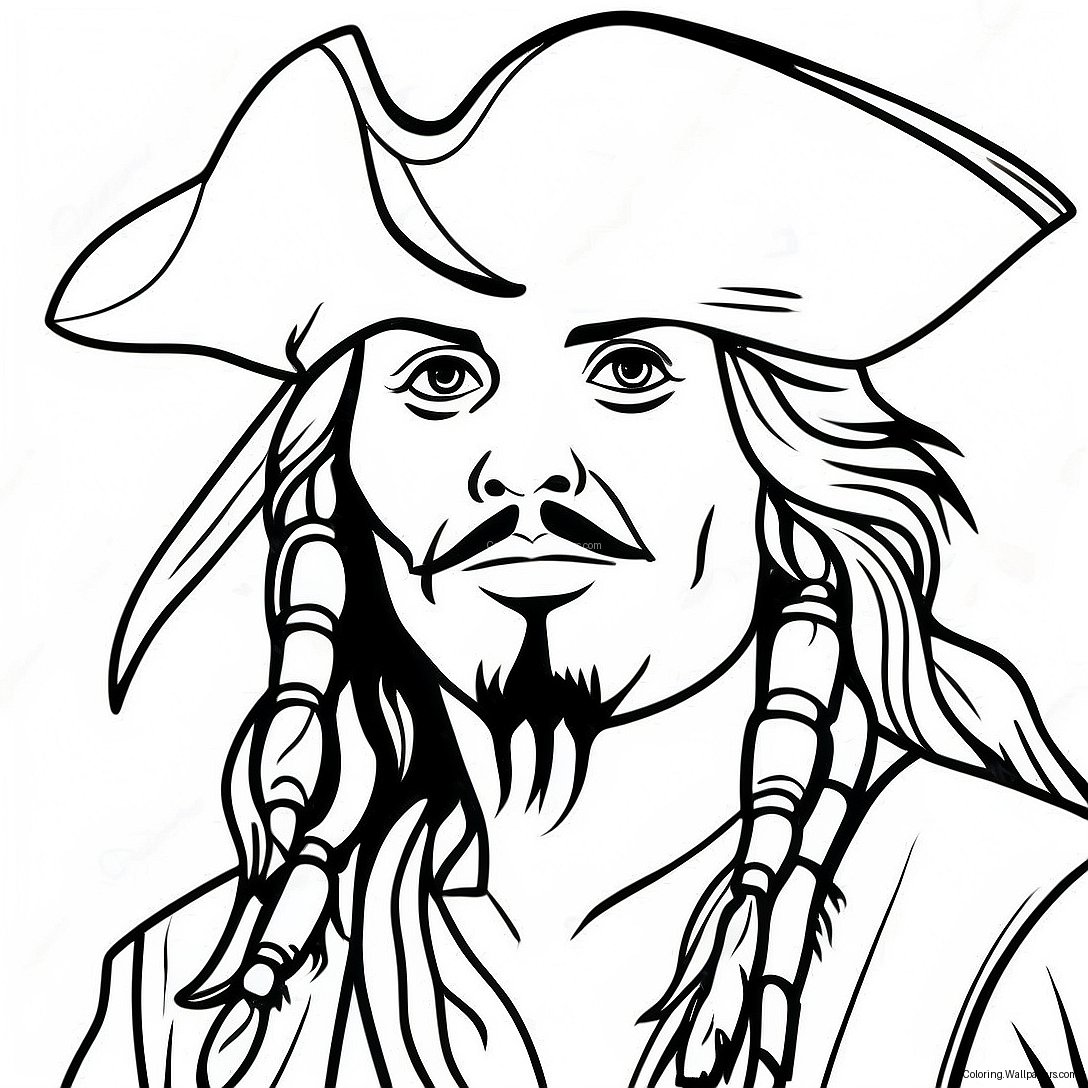 Página Para Colorear De Jack Sparrow Aventurero 20917