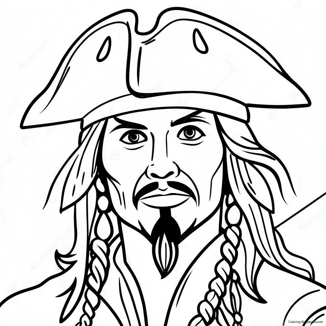 Jack Sparrow Adventurous Coloring Page 20918