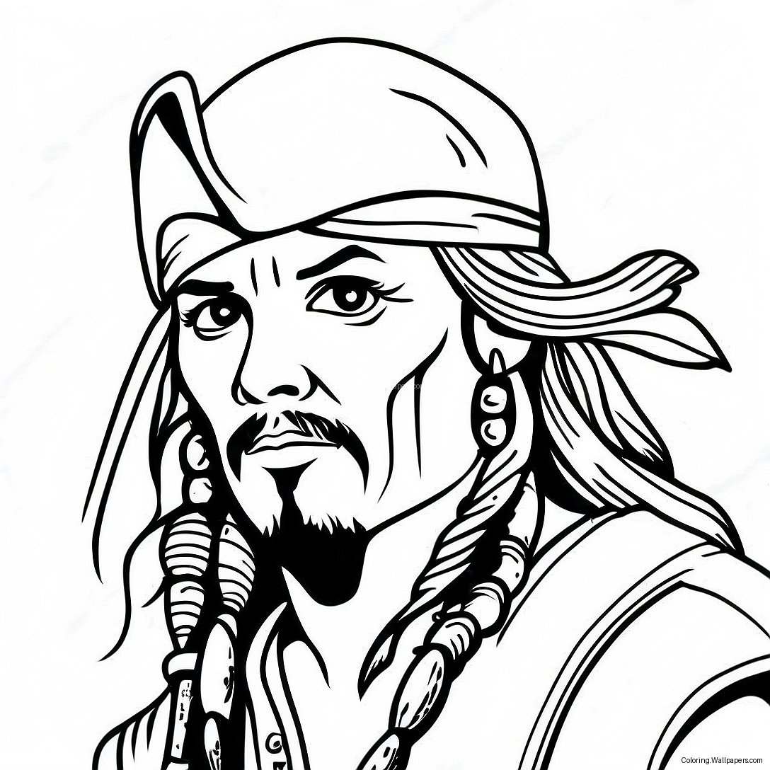 Jack Sparrow Adventurous Coloring Page 20920