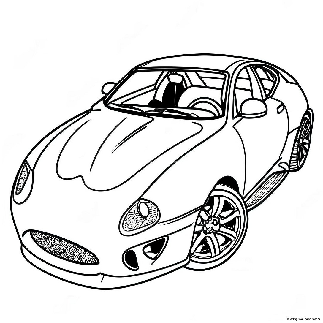 Jaguar Car Coloring Page 32195