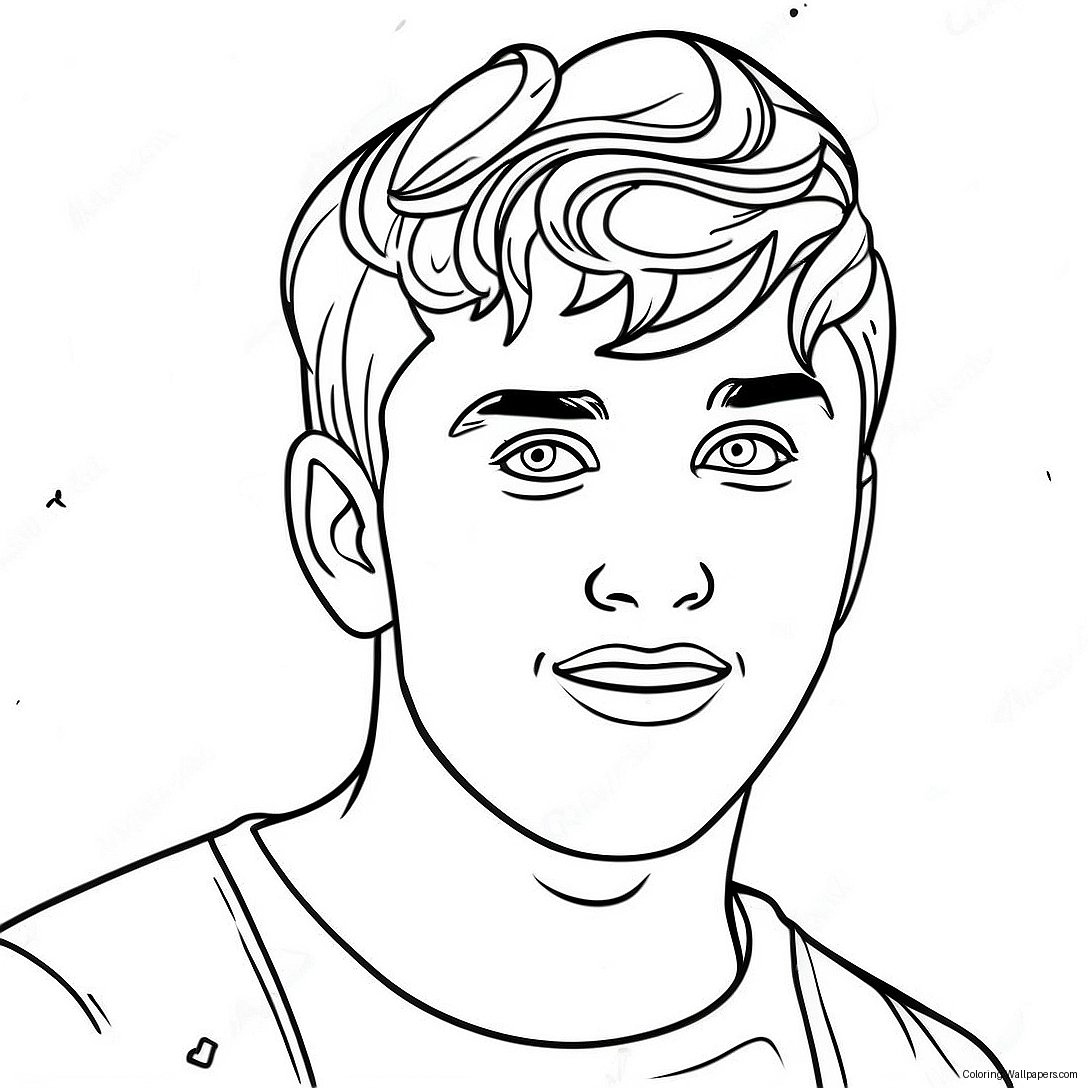 Jake Paul Coloring Page 34424