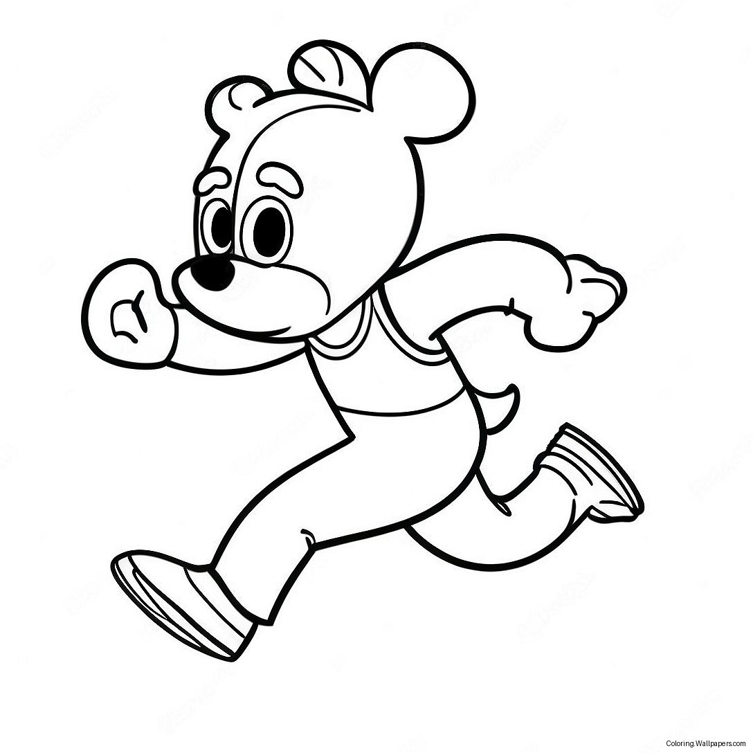 Jake The Character Running Coloring Page 9761