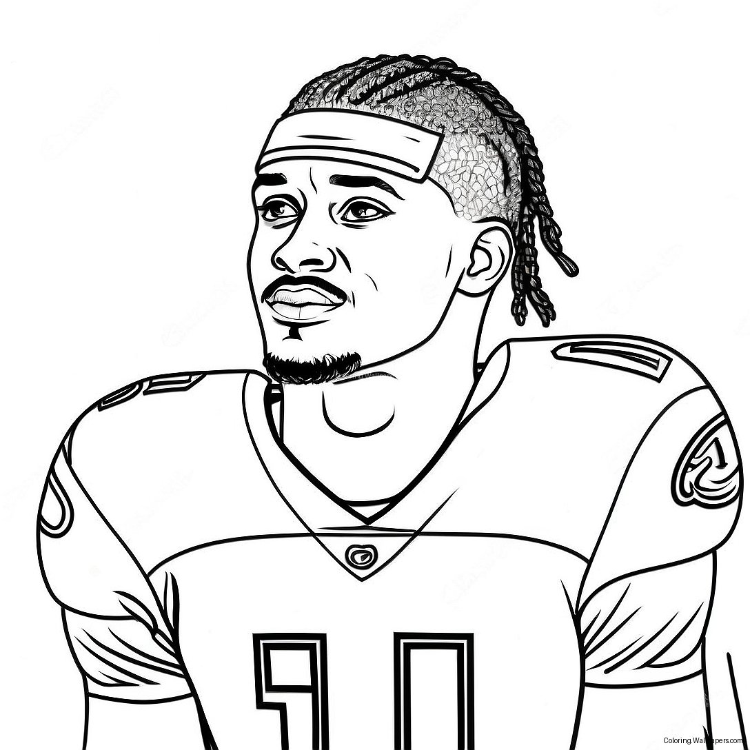 Jalen Hurts Coloring Page 25226