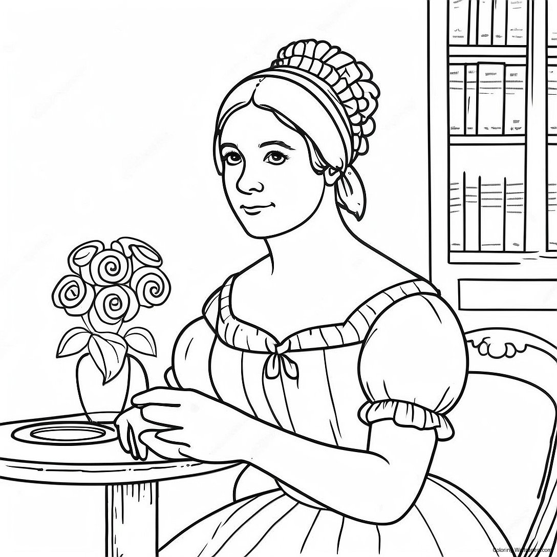 Jane Austen Coloring Page 43912