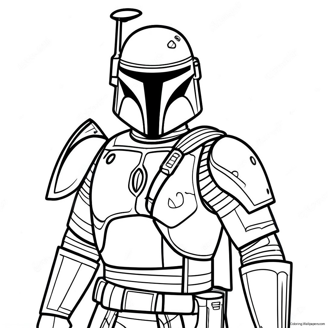 Pagina De Colorat Cu Jango Fett 57576