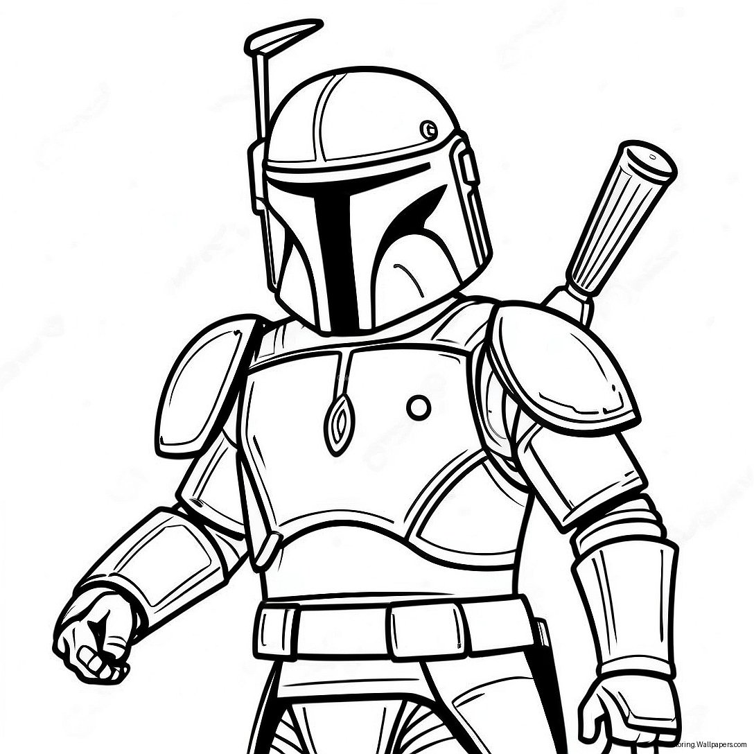 Jango Fett In Battle Armor Coloring Page 57581