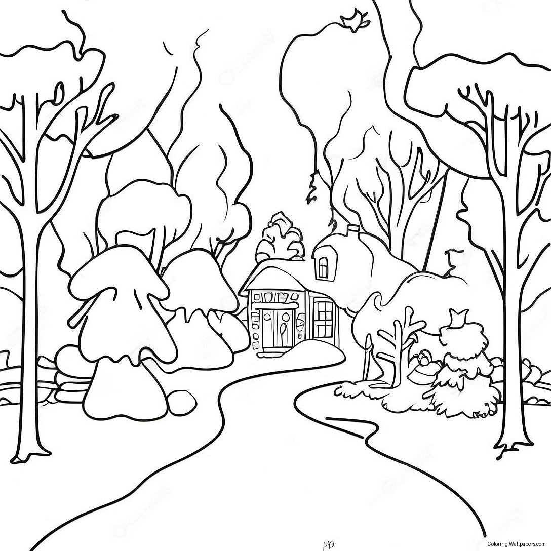 January Winter Wonderland Coloring Page 13795