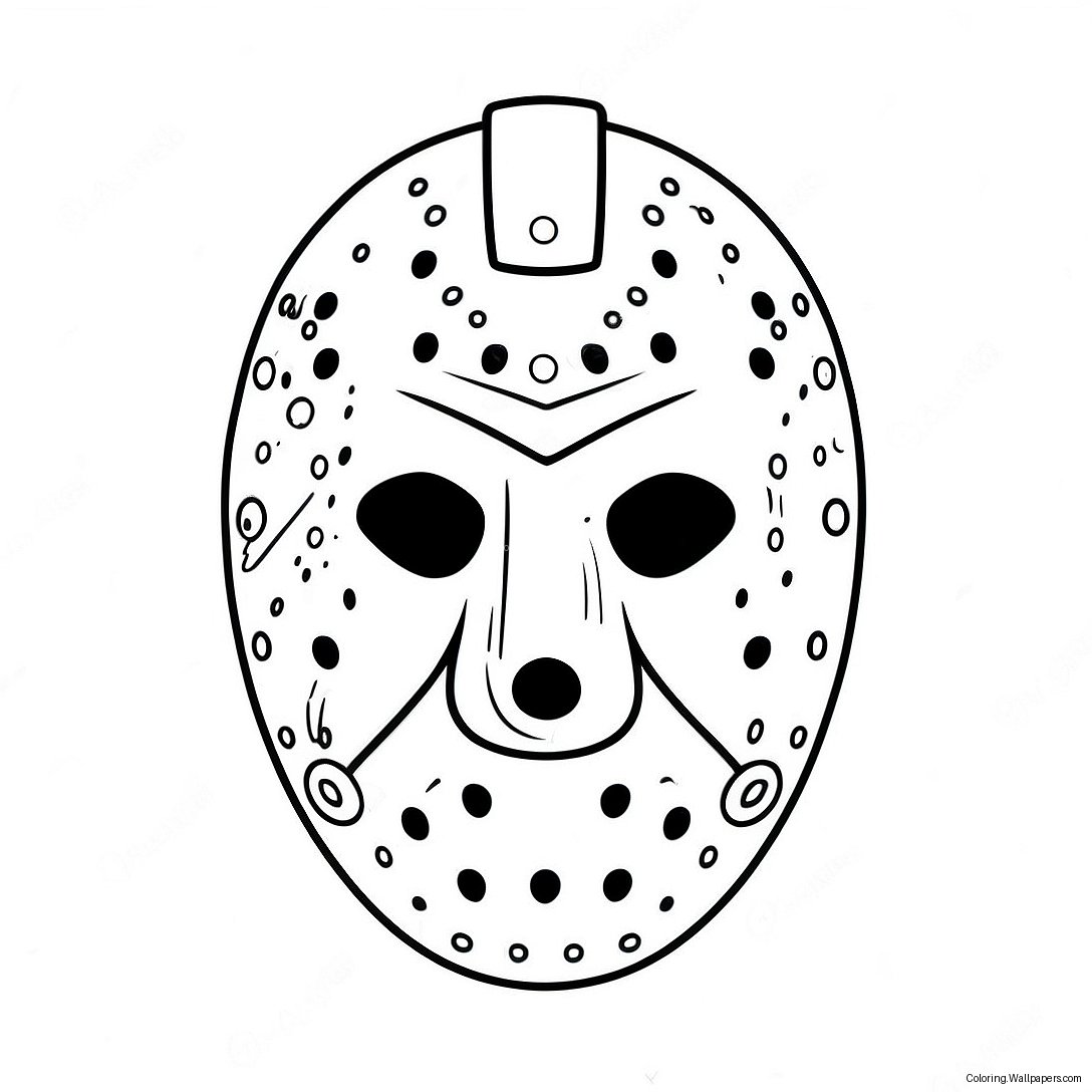 Página Para Colorear De Máscara De Jason 45748